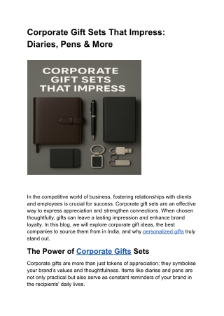 Corporate Gift Sets That Impress_ Diaries, Pens & More