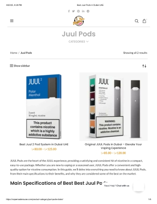 Best Juul Pods in Dubai UAE