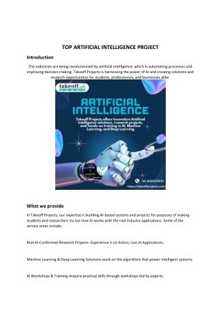 TOP ARTIFICIAL INTELLIGENCE PROJECT