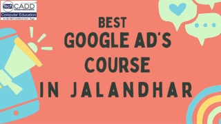 Best Google Ad'S Course in Jalandhar