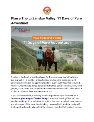 Plan a Trip to Zanskar Valley_ 11 Days of Pure Adventure
