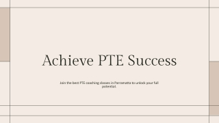 Achieve PTE Success