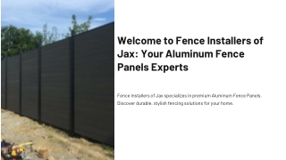 Aluminum Fence Panels