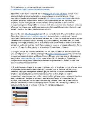 Advanced Employee Records Management in Bahrain