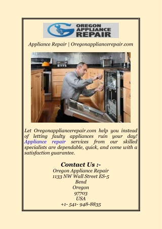 Appliance Repair | Oregonappliancerepair.com