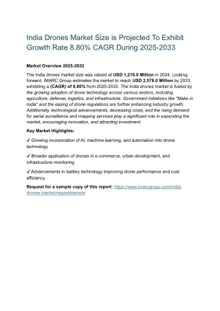 drones market in India