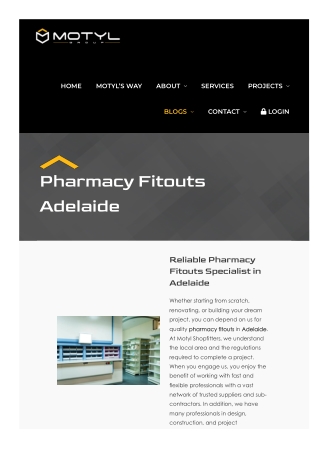 Pharmacy Fitouts Adelaide