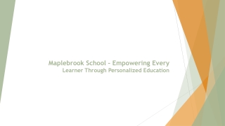 Maplebrook School – Empowering Every Learner Through Personalized