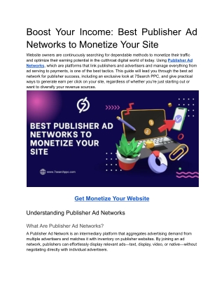 Boost Your Income_ Best Publisher Ad Networks to Monetize Your Site