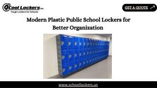 Modern Plastic Public School Lockers for Better Organization 