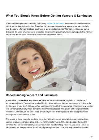 What You Should Know Before Getting Veneers Laminates