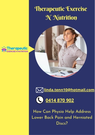 How Can Physio Help Address Lower Back Pain and Herniated Discs