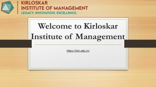 Kirloskar Institute of Management: A Leading PGDM College