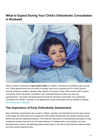 What to Expect During Your Child's Orthodontic Consultation in Rockwall