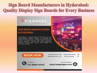 Sign Board Manufacturers in Hyderabad Quality Display Sign Boards for Every Business