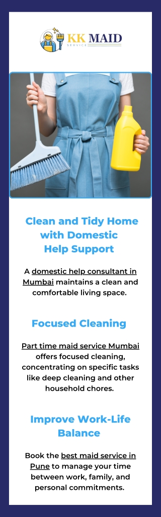 Clean and Tidy Home with Domestic Help Support