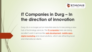 IT Companies in Durg - Sthanave Technologies