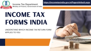 Income tax forms india