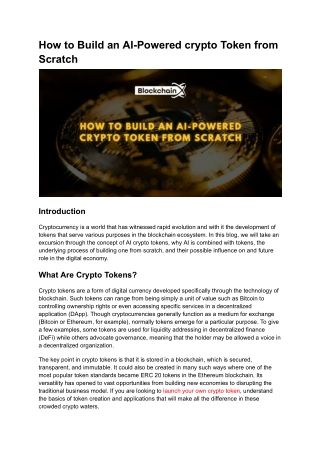 How to Build an AI-Powered Token from Scratch