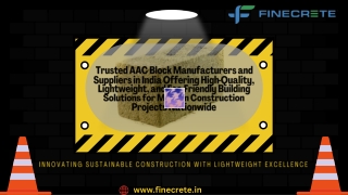 Trusted AAC Block Manufacturers and Suppliers in India Offering High-Quality, Lightweight, and Eco-Friendly Building Sol