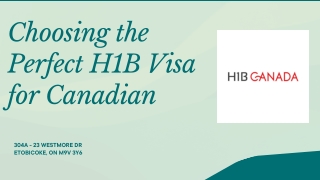 Choosing the Perfect H1B Visa for Canadian