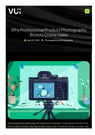 Why Professional Product Photography Boosts Online Sales