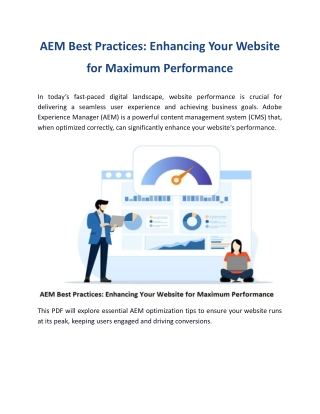 AEM Best Practices: Enhancing Your Website for Maximum Performance