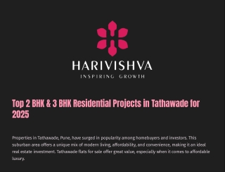 Top 2 BHK & 3 BHK Residential Projects in Tathawade for 2025 – Harivishva Infini