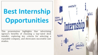 Best Internship Opportunities