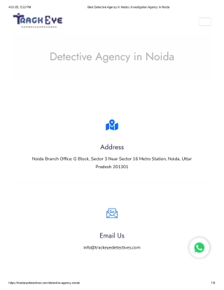 Best Detective Agency In Noida