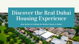 Discover the Real Dubai Housing Experience
