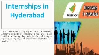 Internships in Hyderabad