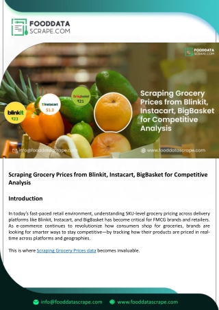 Scraping Grocery Prices from Blinkit, Instacart & BigBasket