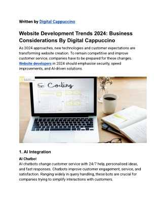Digital Cappuccino 2024 Website Development Trends Businesses Should Know
