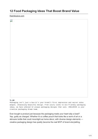 12 Food Packaging Ideas That Boost Brand Value