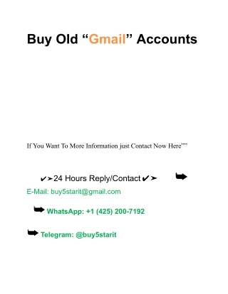 The Best Place to  Buy Old Gmail Accounts