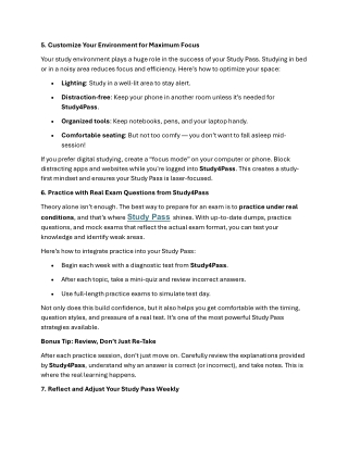 Study Pass for Perfectionists: Embrace Progress Over Perfection