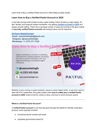 Learn How to Buy a Verified Paxful Account in 2025 (Step-by-Step Guide)