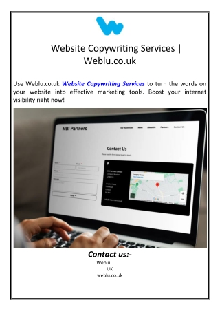 Website Copywriting Services | Weblu.co.uk