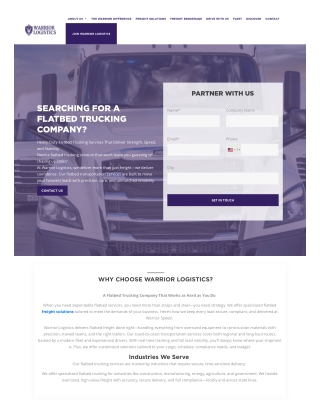 Flatbed Trucking Company for Flatbed Trucking Services