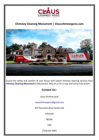Chimney Cleaning Monument  Clauschimneypros.com