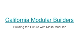 California Modular Builders