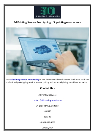 3d Printing Service Prototyping  3dprintingservices.com