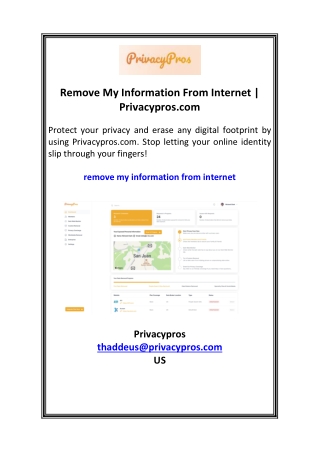 Remove My Information From Internet  Privacypros.com