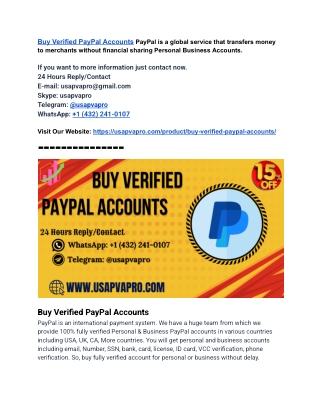 Where To Buy Verified PayPal Accounts?