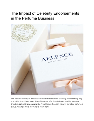 The Impact of Celebrity Endorsements in the Perfume Business