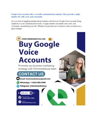 Buy Google Voice Numbers – No Reverification Needed