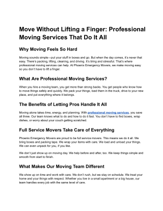 Move Without Lifting a Finger_ Professional Moving Services That Do It All
