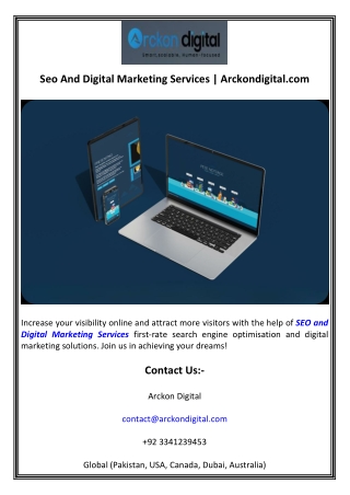 Seo And Digital Marketing Services  Arckondigital.com