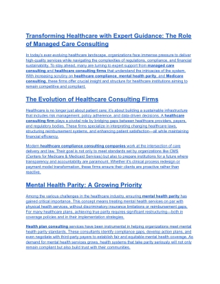 Transforming Healthcare with Expert Guidance- The Role of Managed Care Consulting_2